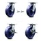 Service Caster 8 Inch Solid Poly Swivel Caster Swivel Locks 2 Brakes, 2PK SCC-35S820-SPUR-BSL-2-SLB-2 - alternate 1